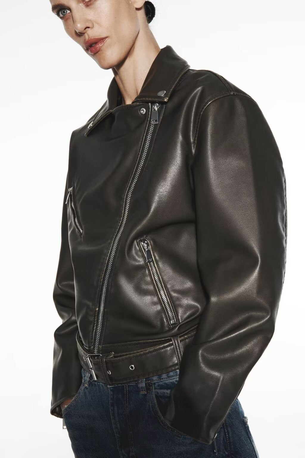 Over Sized Pleather Jacket