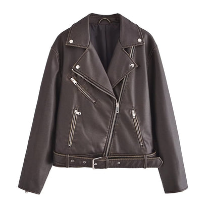 Over Sized Pleather Jacket