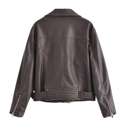 Over Sized Pleather Jacket