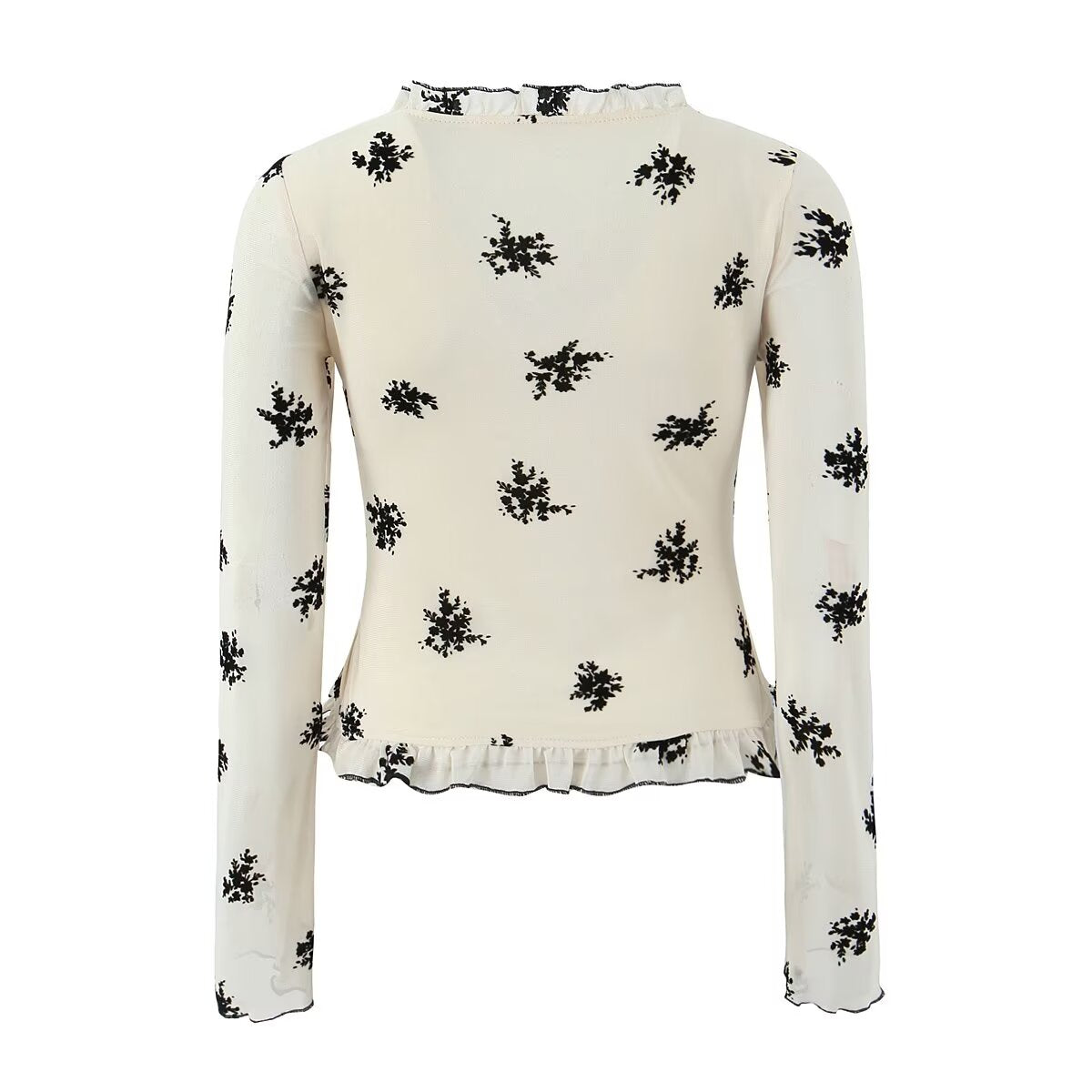 Buttoned Floral Sweater