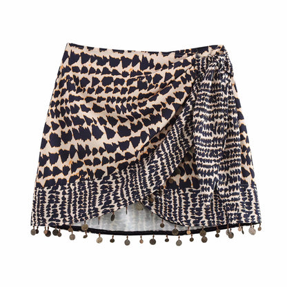 Animal Print Mini Skirt