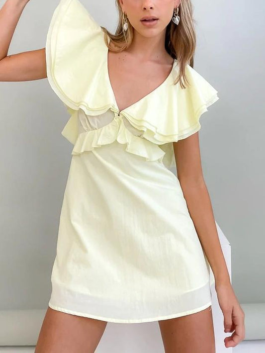 Ruffled French Mini Dress