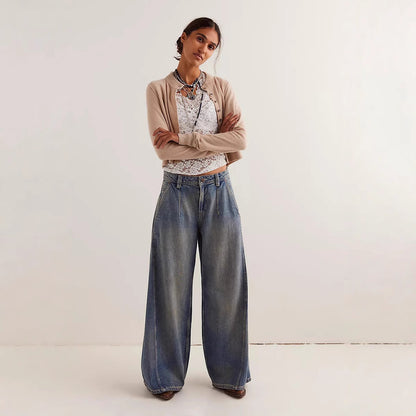 Wide Leg Denim Relaxed Jeans