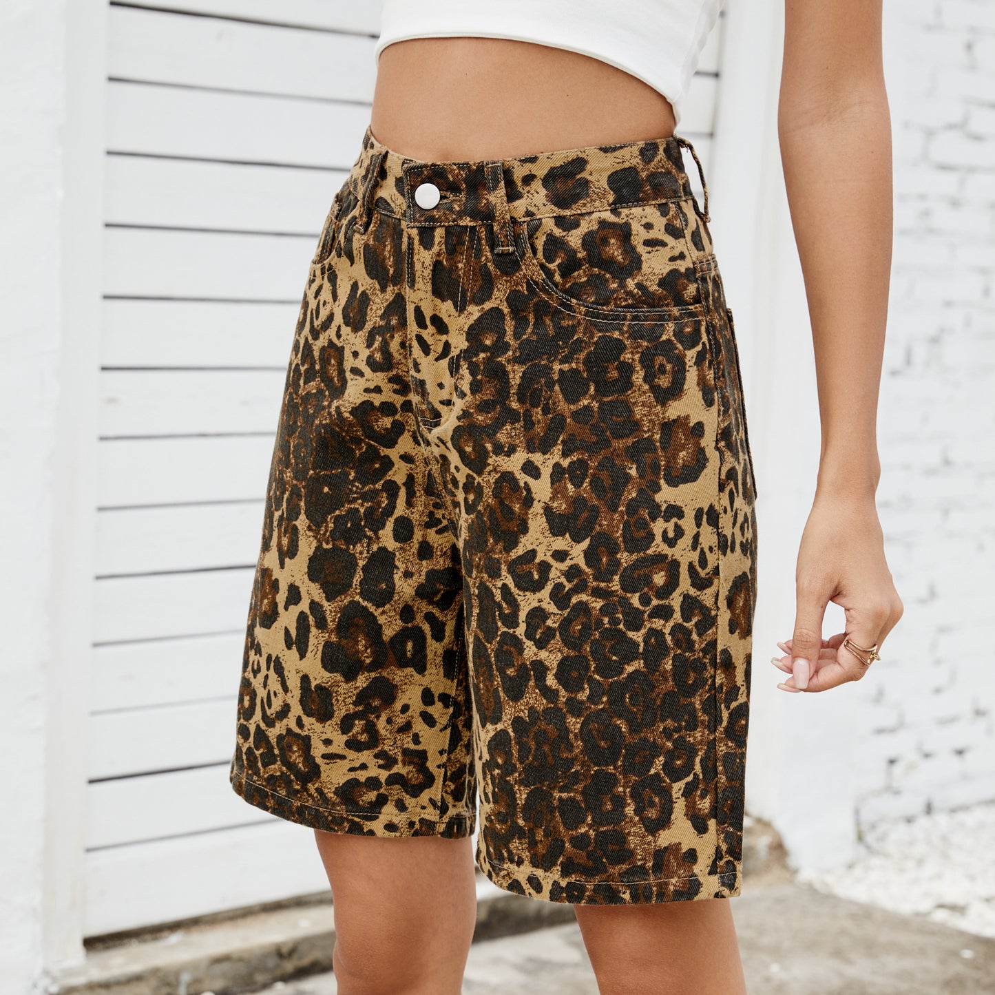 Leopard Print Jorts