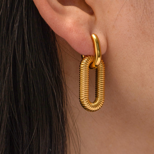 Ribbed Chain Earrings