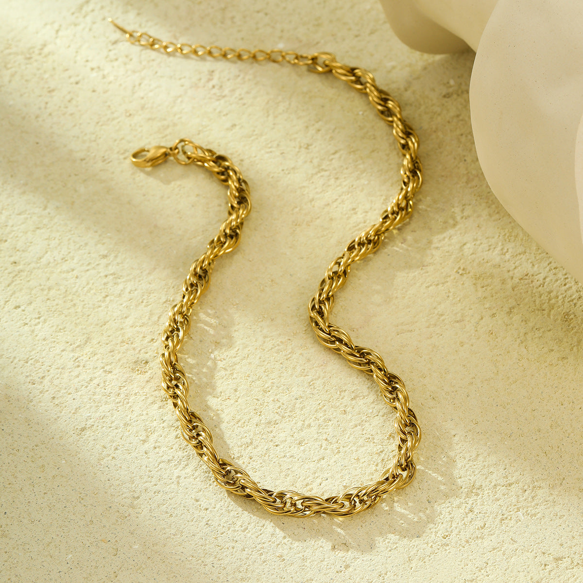 Stainless Steel Twist Clavicle Chain Necklace