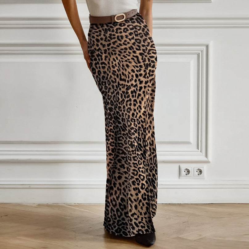 Leopard Print Maxi Skirt