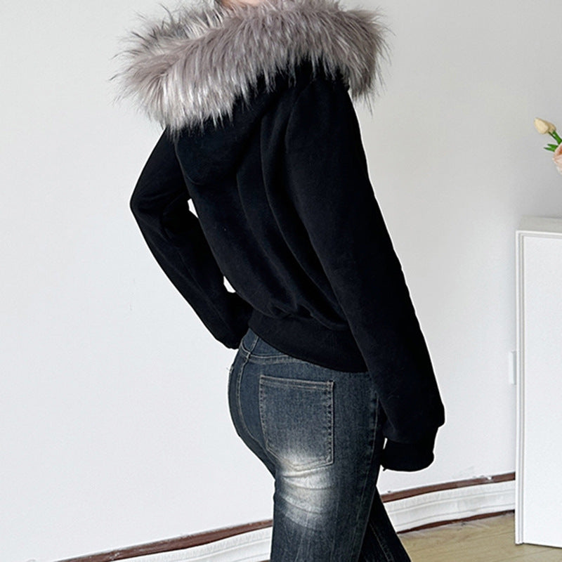 Faux Fur Lined Hood Jacket