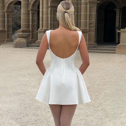 Old Money High Neck Mini Dress