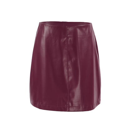 Pleather Midi Skirt