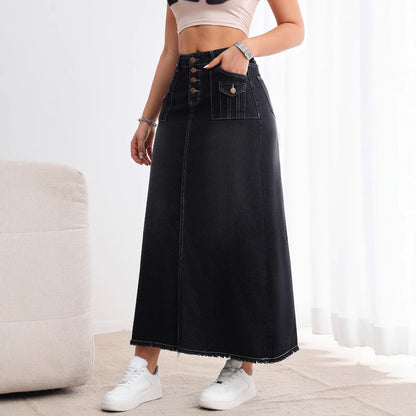 Denim Maxi Skirt